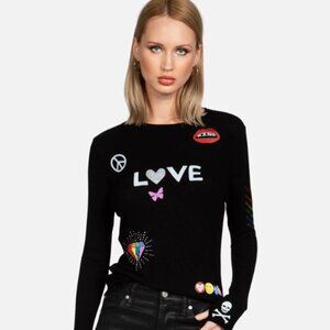 Lauren Moshi Waffle Knit #1 Love Top